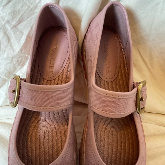 COACH Women's Courtney Mary Jane Signature "C" Espadrille Flats 5.5 - Picture 10 of 11